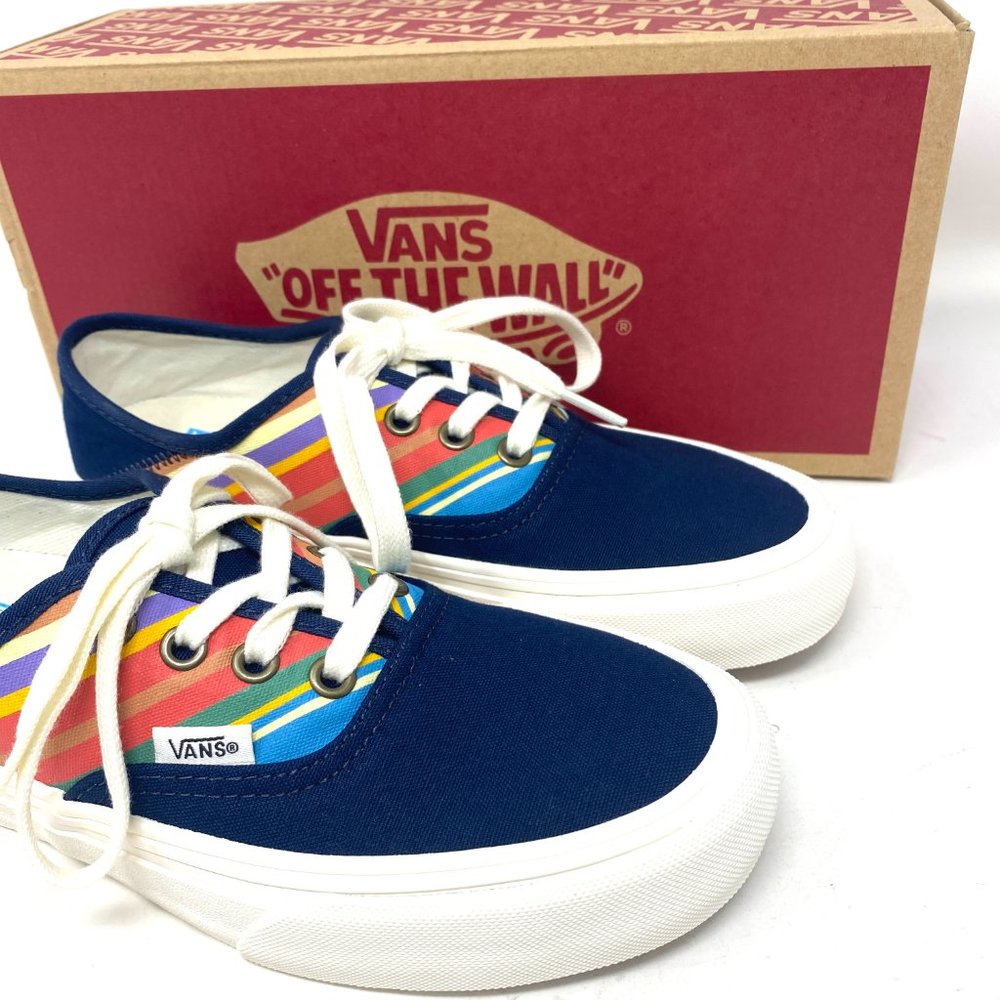 VANS Authentic Sf Retro Stripes Dress Blue Women's Size 7 VN0A3MU61B - Picture 6 of 11